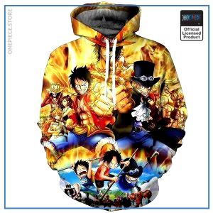 One Piece Hoodie  Luffy & Ace & Sabo OP1505 S Official One Piece Merch