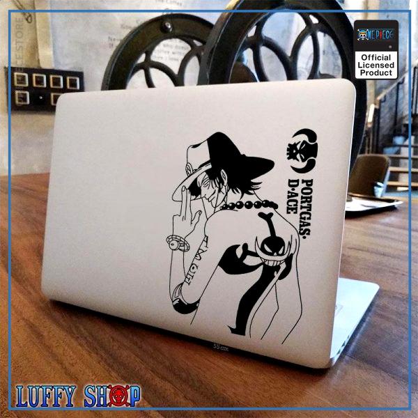 One Piece Laptop Sticker  Ace OP1505 Air 11 inch / Black Decal Official One Piece Merch