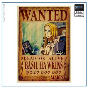 One Piece Wanted Poster  Basil Hawkins Bounty OP1505 Default Title Official One Piece Merch