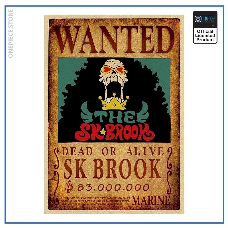 One Piece anime Wanted Poster – Brook Bounty official merch