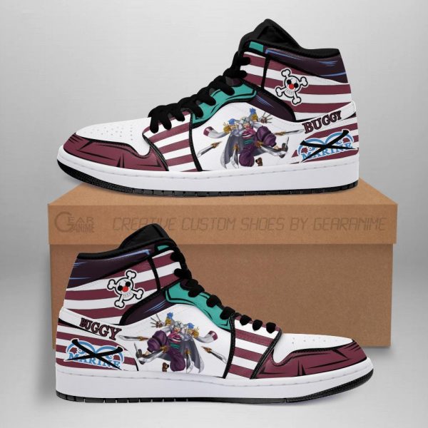 captain buggy jordan sneakers priates one piece anime shoes fan mn06 - One Piece Store