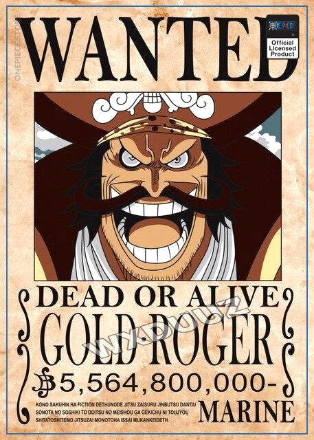 One Piece Wanted Poster  Gol D. Roger Bounty OP1505 21cm X 30cm Official One Piece Merch