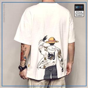 One Piece Shirt  Luffy Streetwear OP1505 White / S Official One Piece Merch