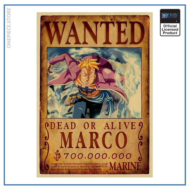 One Piece anime Wanted Poster - Marco Bounty official merch