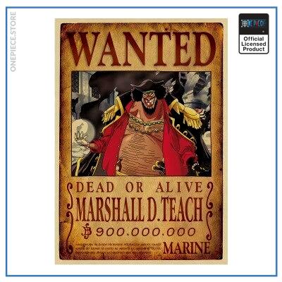 One Piece Wanted Poster  Blackbeard Bounty OP1505 Default Title Official One Piece Merch