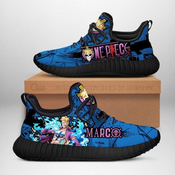 one piece marco reze shoes custom one piece anime sneakers - One Piece Store