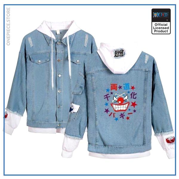 One Piece Jean Jacket  Buggy the Clown OP1505 White / S Official One Piece Merch