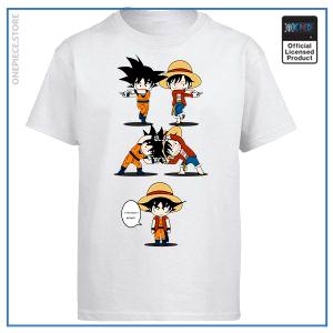 One Piece Camiseta Goku & Luffy Fusion OP1505 Blanco / S Oficial One Piece Merch