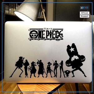 One Piece Laptop Sticker  Straw Hat Crew OP1505 Custom Size / Black Official One Piece Merch