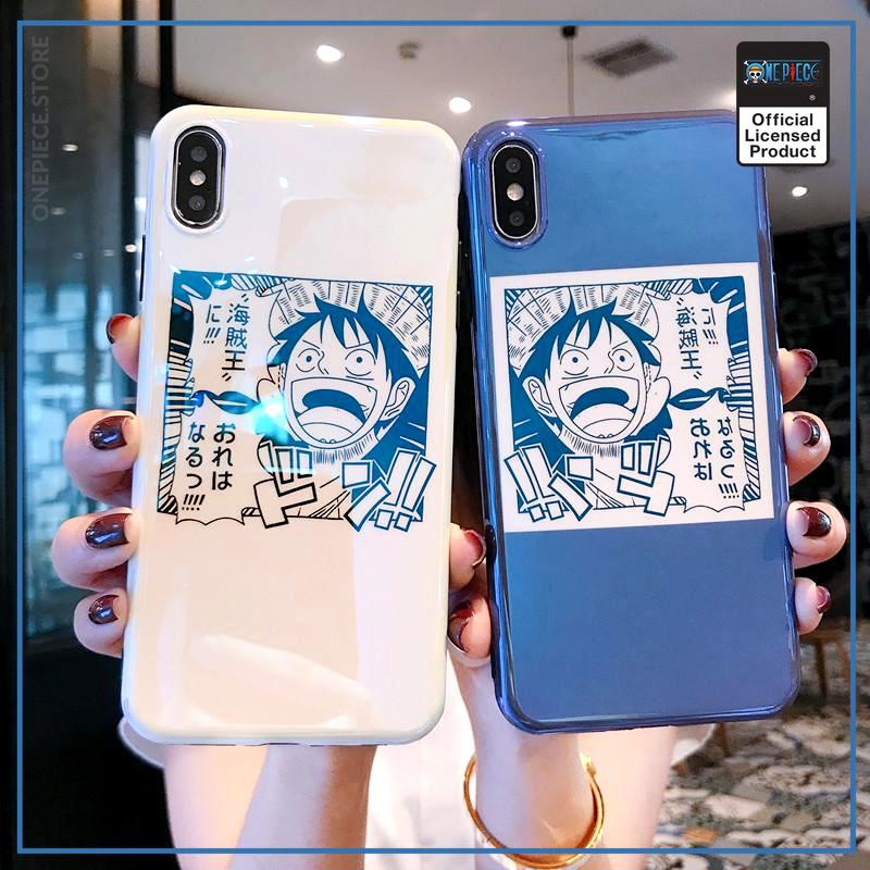 One Piece anime iPhone Case - Manga Luffy - (Blue Ray Effect) official  merch