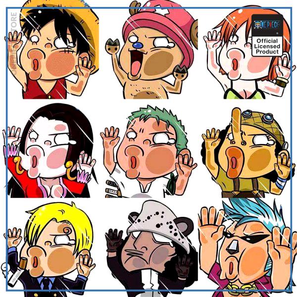 One Piece Car Sticker  Stuck Face Window OP1505 Luffy Official One Piece Merch
