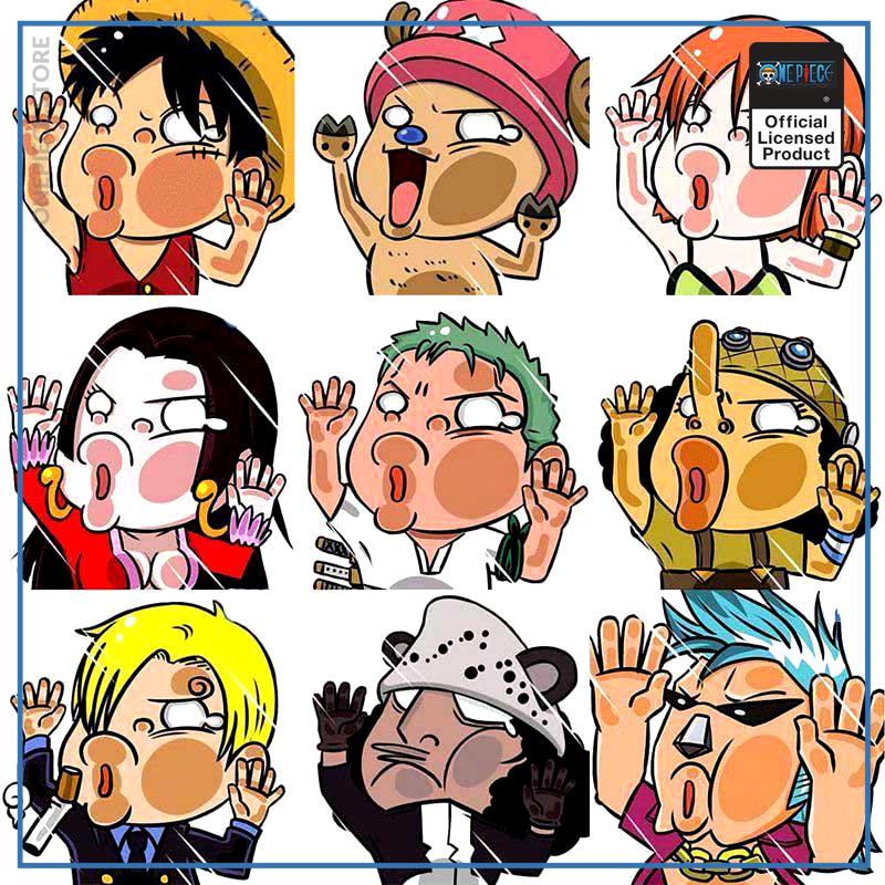 One Piece anime Car Sticker - Stuck Face Window official merch