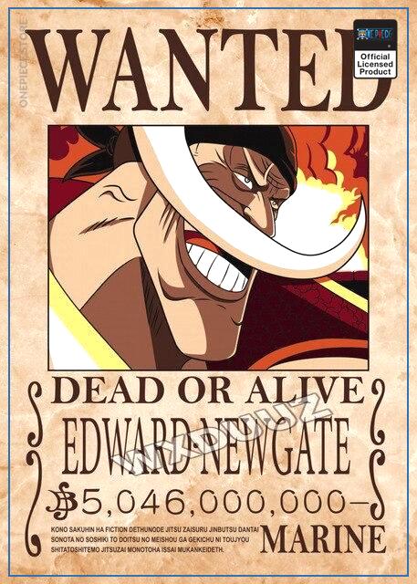 One Piece anime Wanted Poster - Edward Newgate Bounty official