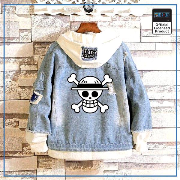 One Piece Jean Jacket  Straw Hat Jolly Roger OP1505 S Official One Piece Merch