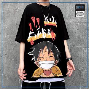 One Piece Camiseta Luffy Harajuku OP1505 Negro / S Oficial One Piece Merch