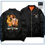 One Piece Bomber Jacket  Ace (Black) OP1505 S Official One Piece Merch