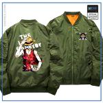 One Piece Bomber Jacket  Luffy (Green) OP1505 S Official One Piece Merch