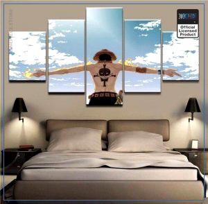 One Piece Wall Art  Ace Blue Sky OP1505 Medium / No Frame Official One Piece Merch