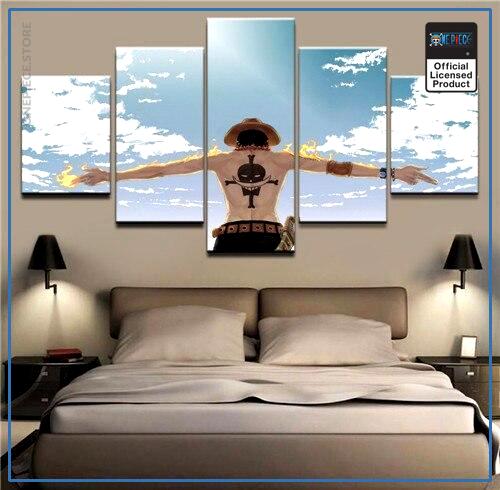 One Piece Wall Art  Ace Blue Sky OP1505 Medium / No Frame Official One Piece Merch