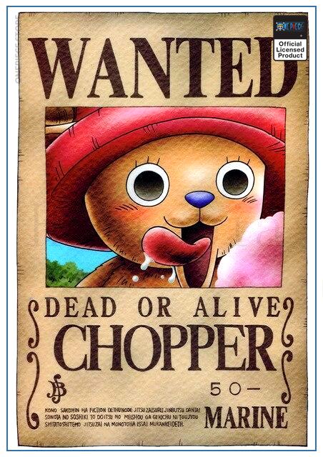 One Piece anime Wanted Poster – Tony Tony Chopper Bounty official merch