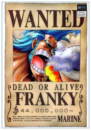 One Piece Wanted Poster  Franky Bounty OP1505 30cmX21cm Official One Piece Merch