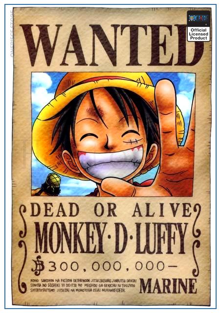 One Piece anime Wished Poster – Monkey D. Luffy Bounty official merch