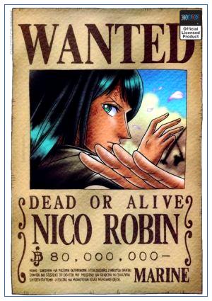 Áp phích truy nã One Piece Robin Bounty OP1505 30cmX21cm Hàng hóa One Piece chính thức