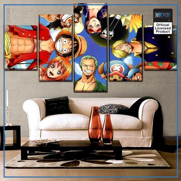 One Piece Wall Art  Smiling Straw Hat Pirates OP1505 Small / No Framed Official One Piece Merch