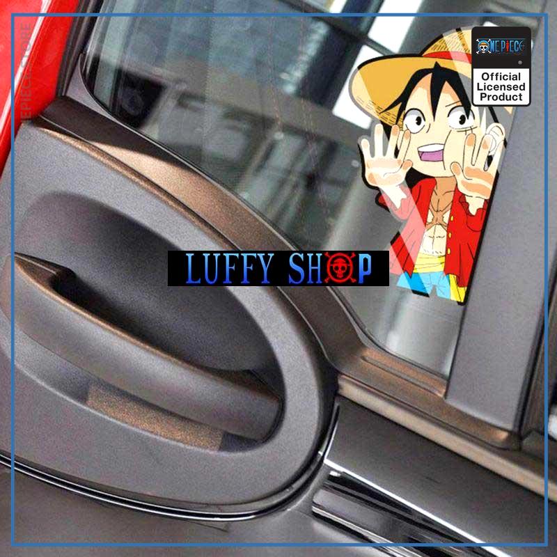 One Piece Monkey D. Luffy Peeker Autocollant Anime Peeking Car Decal Moto  Ordinateur portable Skateboard Car Bumper Window Decor