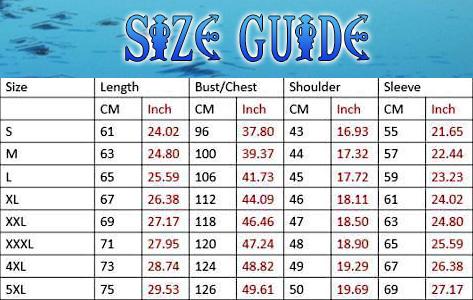 kaido shirt size guide