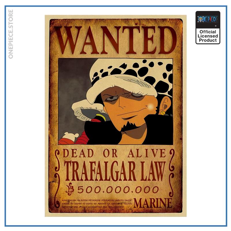 One Piece anime Wanted Poster – Trafalgar Law Bounty official merch