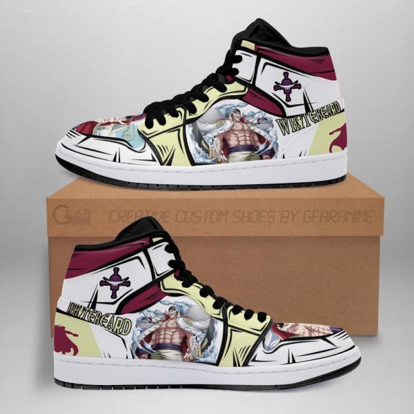 whitebeard jordan sneakers yonko one piece anime shoes fan gift mn06 - One Piece Store