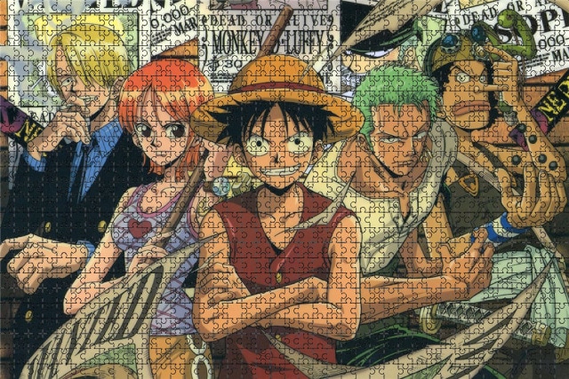 One Piece Puzzle: 1000pcs Nami Luffy Rozo Puzzle