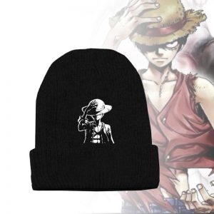 One Piece Anime Pirate Chapeau de paille Motif Bonnet Bonnet Pour Hommes  Femmes Unisexe, Hiver Chaud Tricoté Casquette Manchette