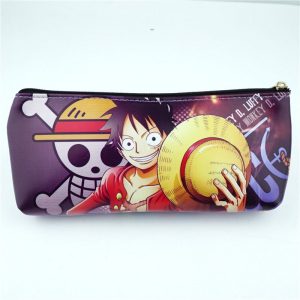 Anime One Piece luffy PU Zipper Pencil Case Student Stationery bag School Pen bag Makeup Case - One Piece Store