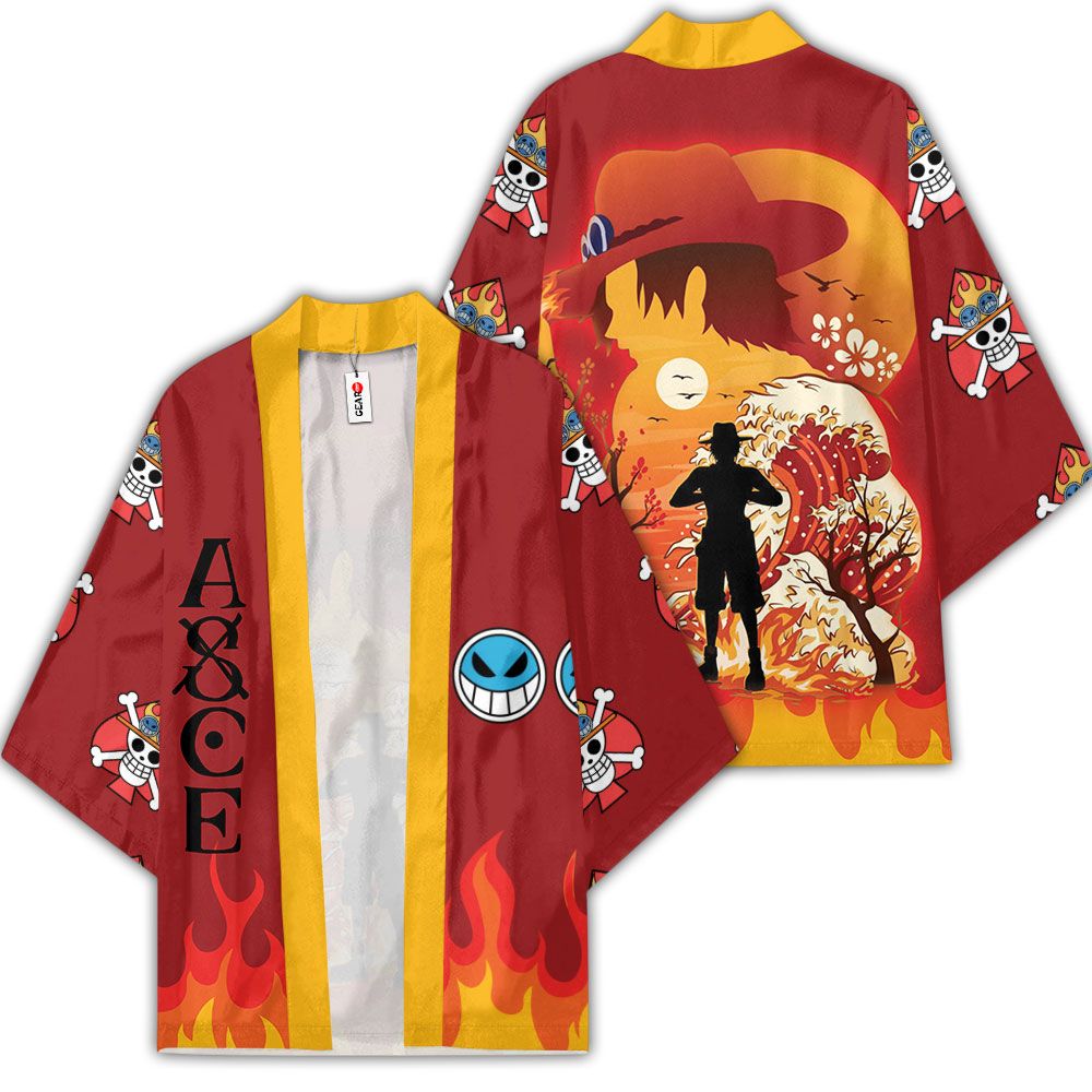 Portgas Ace Kimono Anime One Piece Otaku Merch Clothes GOT1308