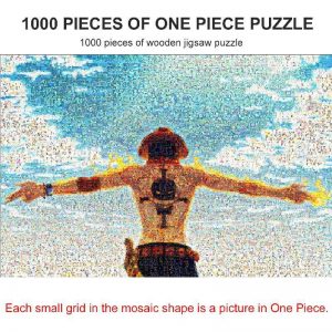 One Piece Doraemon Action Figures Mosaic Monkey D Luffy Smiling Face Series Wooden Jigsaw Puzzle Creative 2 - One Piece Store