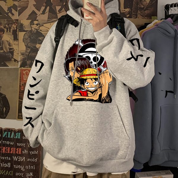 Janpanese Anime One Piece Hoodie Men Manga Hip Hop Long Sleeve Sweatshirts Streetwear Clothes - One Piece Store