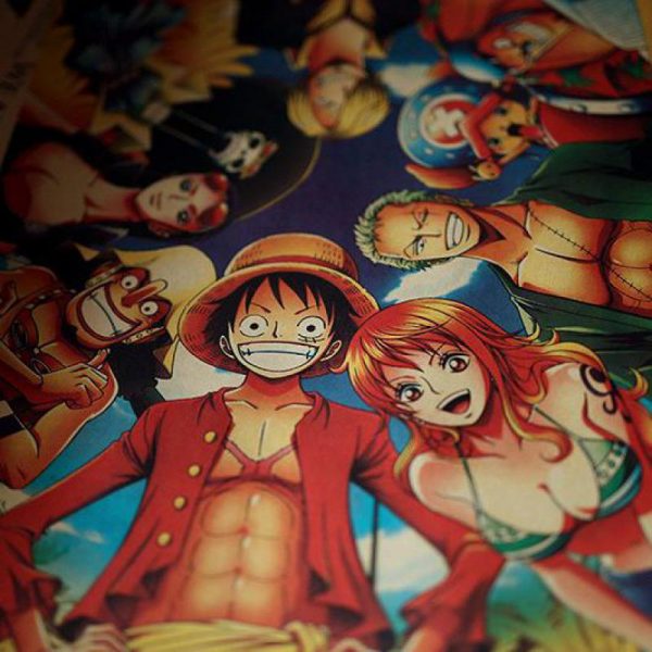 One Piece Anime The straw hat Pirates Character Collection Kraft Paper Poster Wall Sticker Gift Decoration 2 - One Piece Store
