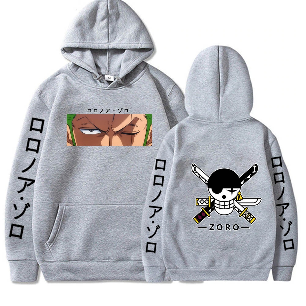 Funny Anime One Piece Hoodies Men Women Long Sleeve Sweatshirt Roronoa Zoro Bluzy Tops Clothes