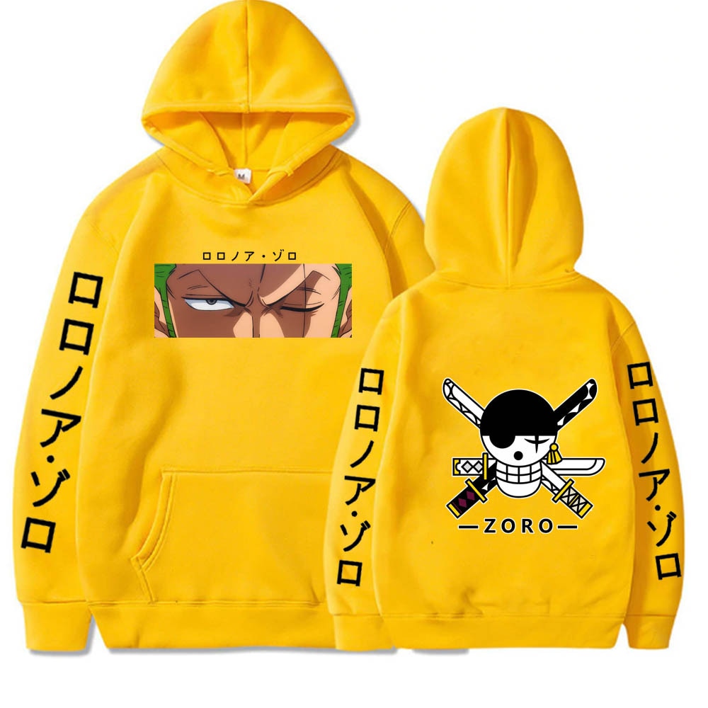 Funny Anime One Piece Hoodies Men Women Long Sleeve Sweatshirt Roronoa Zoro Bluzy Tops Clothes