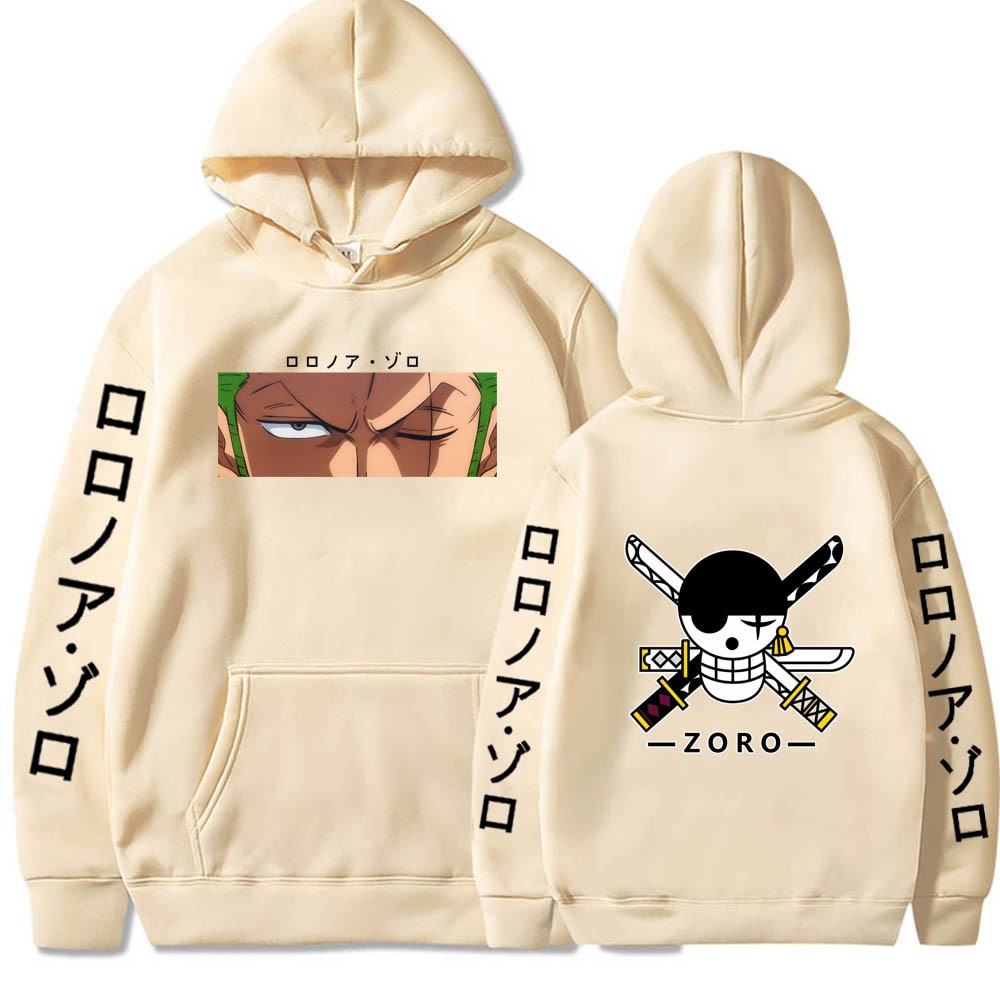 Funny Anime One Piece Hoodies Men Women Long Sleeve Sweatshirt Roronoa Zoro Bluzy Tops Clothes