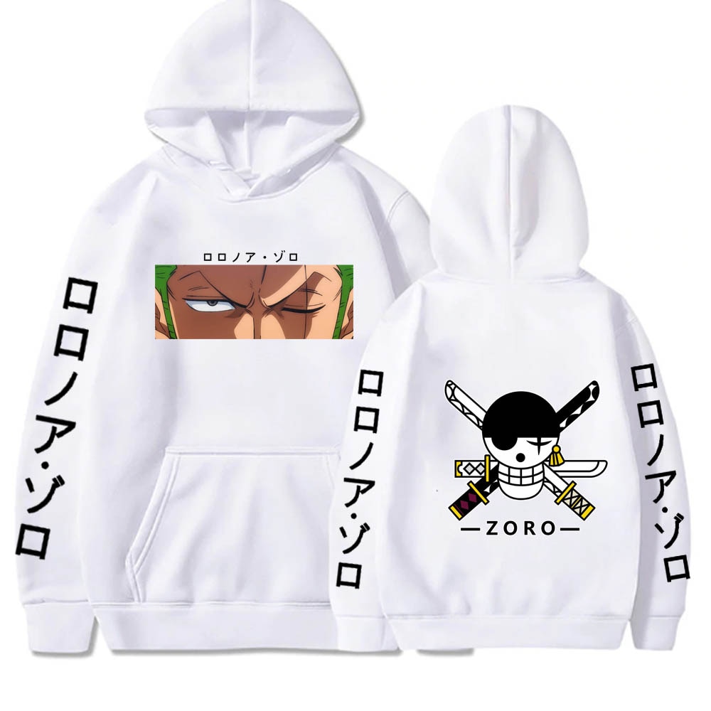 One Piece Hoodies - Zoro One Piece Long Sleeves Hooded Sweatshirt 