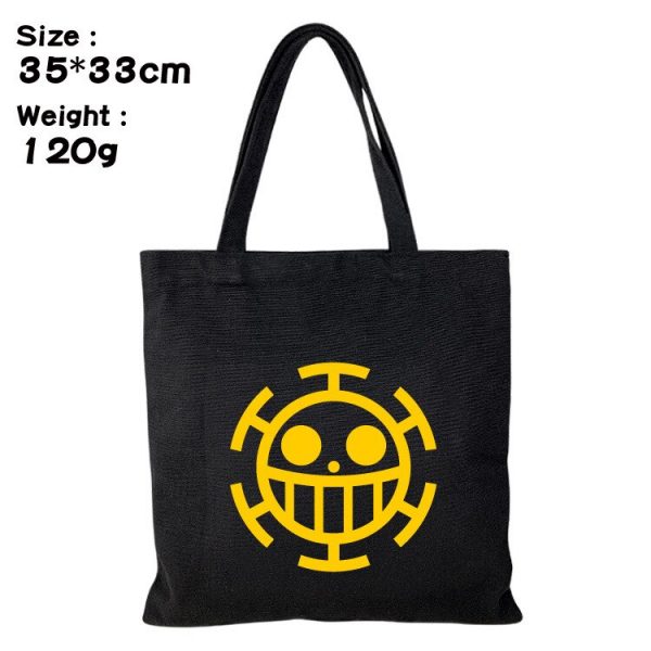 10 pcs lot Anime One Piece Luffy Cosplay Shoulder Canvas Bag Large Capacity Tote Bag Girls 1 - One Piece Store