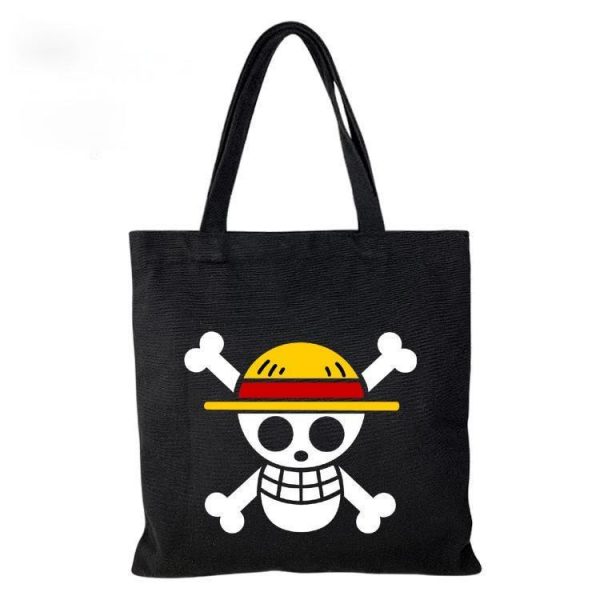 10 pcs lot Anime One Piece Luffy Cosplay Shoulder Canvas Bag Large Capacity Tote Bag Girls - One Piece Store