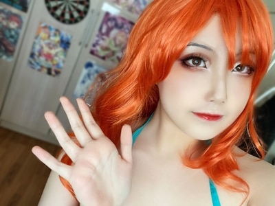 Japanese anime Nami cosplay Two Years Later costumes tops Game Nami 2 Years Later Orange Long 5 - One Piece Store