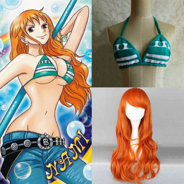 Japanese anime Nami cosplay Two Years Later costumes tops Game Nami 2 Years Later Orange Long - One Piece Store