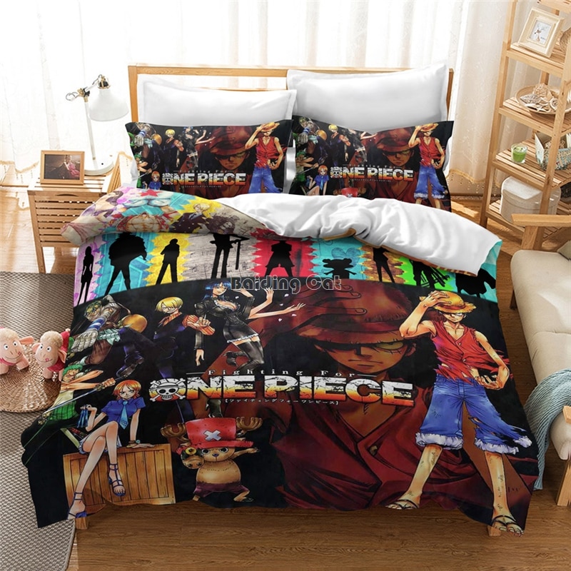 One Piece Bedding Sets - ONE PIECE 3D Luxury Bedding Set Monkey D ...
