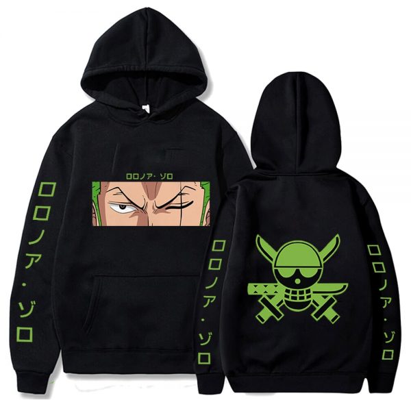 ONE Piece Hoodie Anime Hoodies Streetwear Sweatshirt Roronoa Zoro Printed Pullover Tops Loose Hip Hop Harajuku - One Piece Store