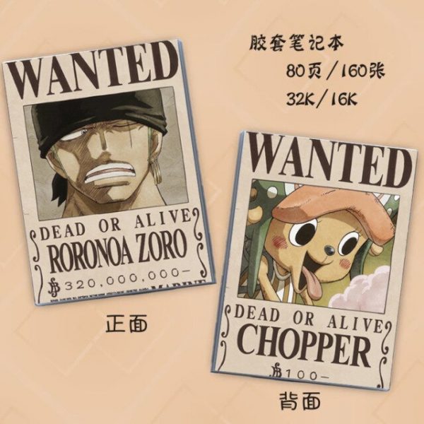 One Piece Notebook Luffy Tony Tony Chopper Cartoon Anime Student Stationery Journal Notebook Tally Book Office 21.jpg 640x640 21 - One Piece Store